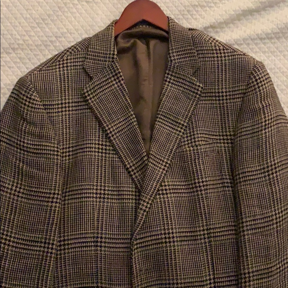 Polo Blue Label Custom Sportcoat Sz 46 Glenplaid